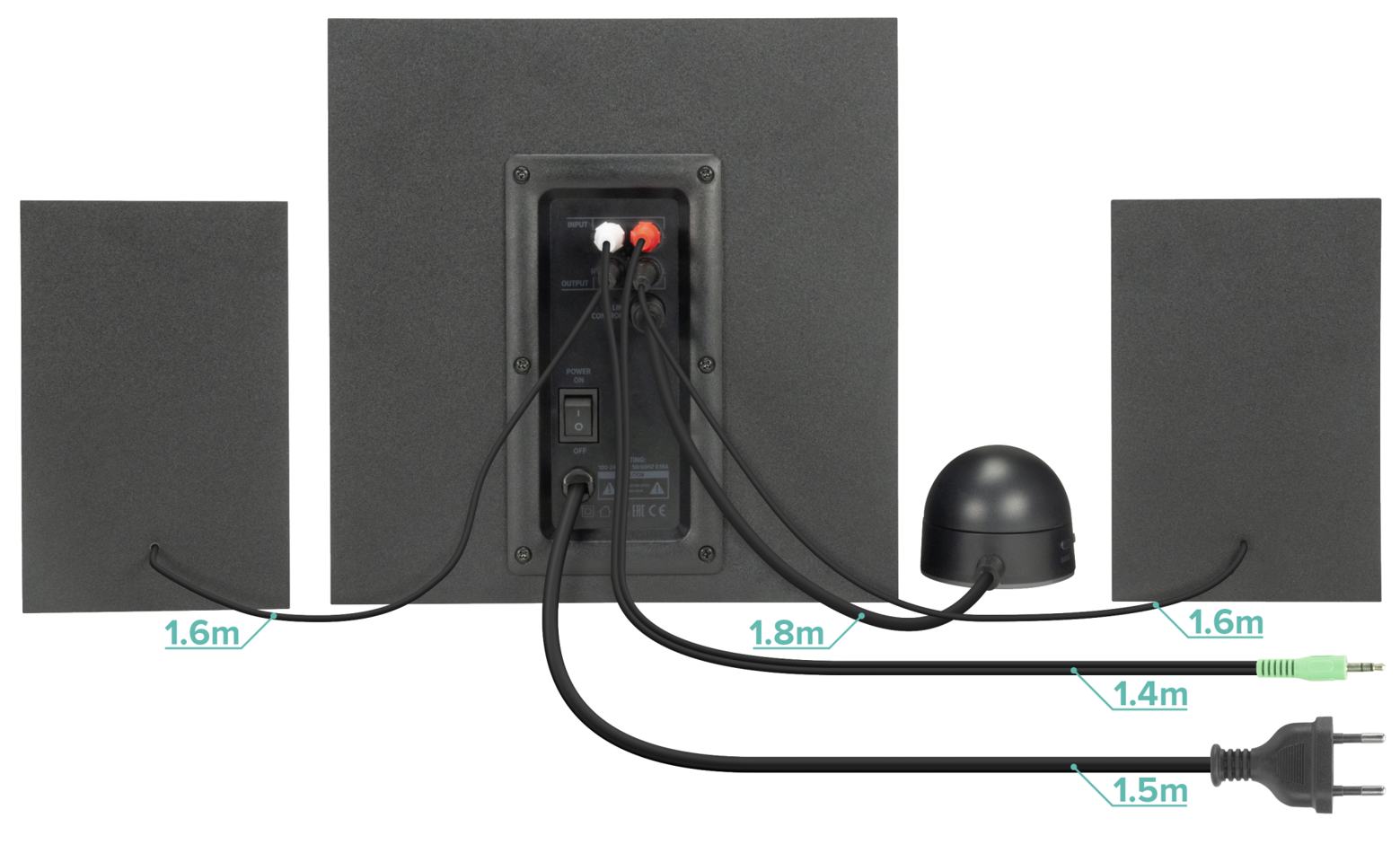 Speedlink - GRAVITY LT 2.1 Subwoofer System, black