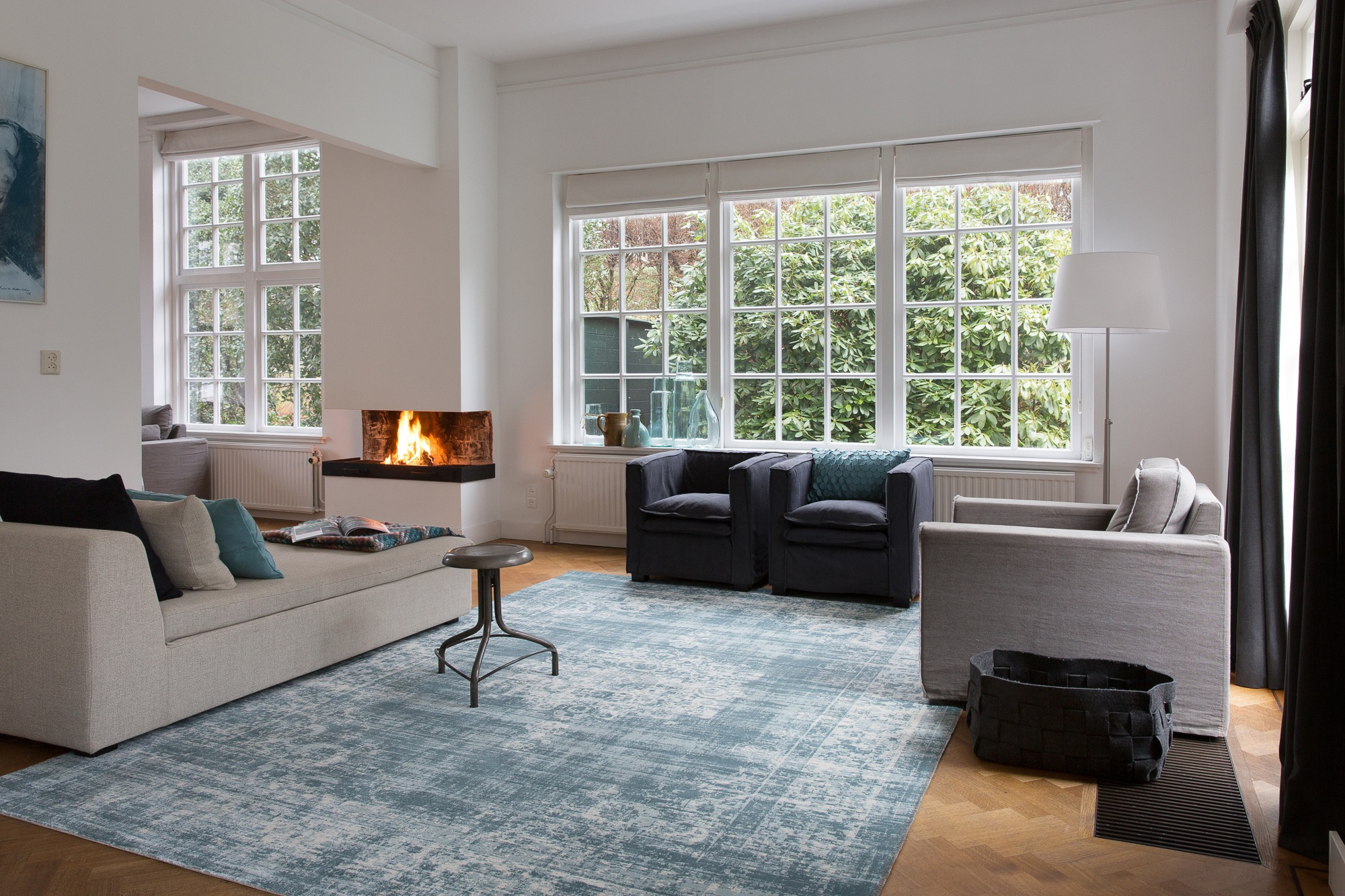Vloerkleed light blue 133x200 cm