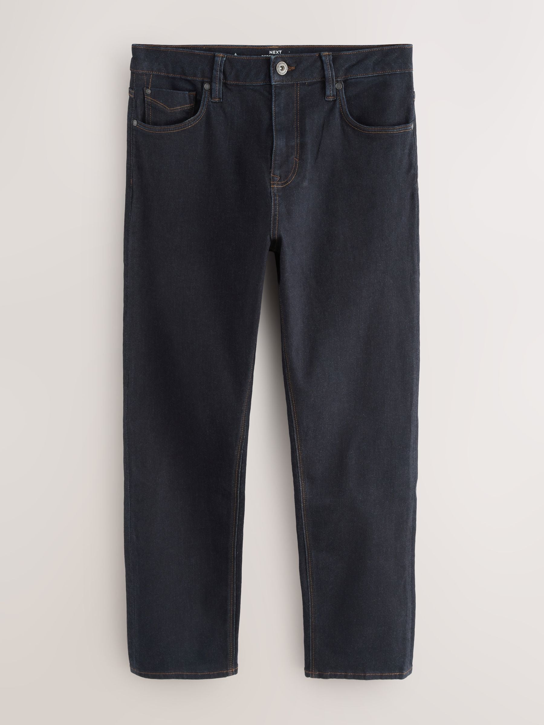 Blauw met wassing - Standaard toelopende pasvorm - Motionflex jeans