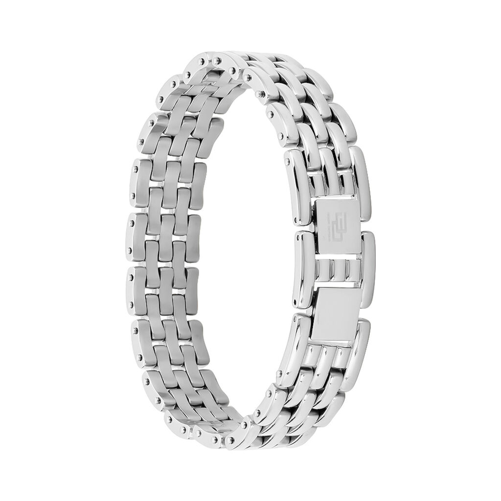 Bracelet Celicia Maille Grain De Riz Acier Blanc