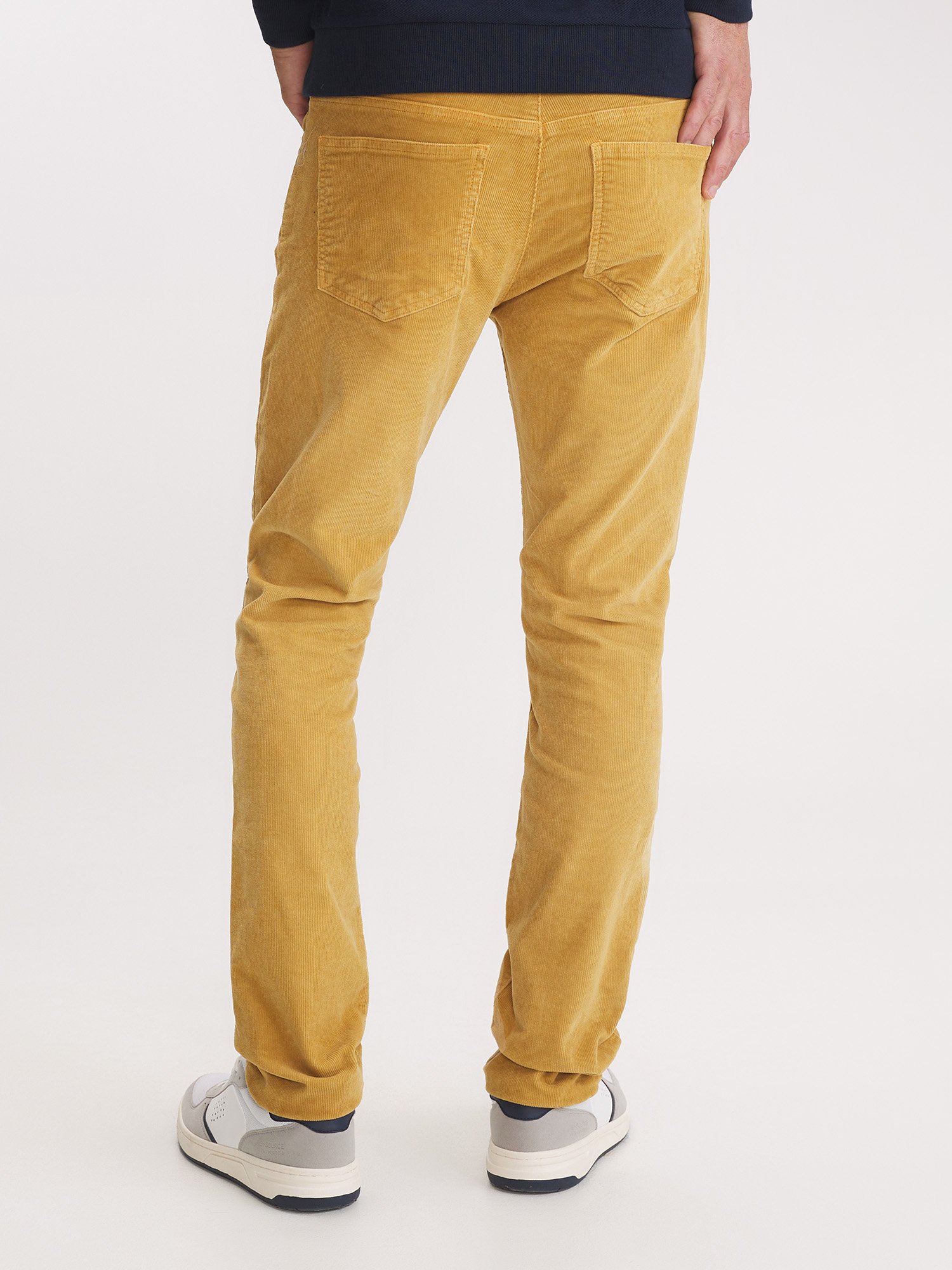 Pantalon Homme Velours Côtelé Jaune