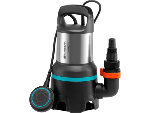 Gardena 16000, 450 W, 0,7 stang, 16000 l/t, IPX8, Sort, Rustfritt stål