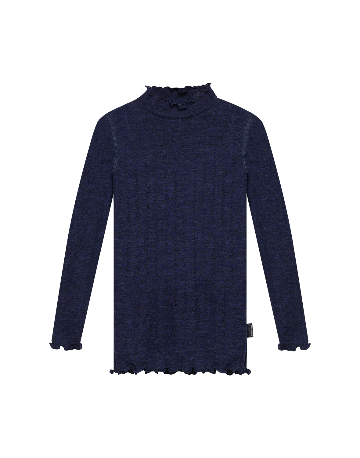 Pointelle shirt met hoge hals van merinowol/zijde voor kinderen