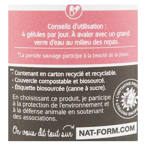 Nat & Form Eco-Friendly Organic Wild Pansy 200 cápsulas