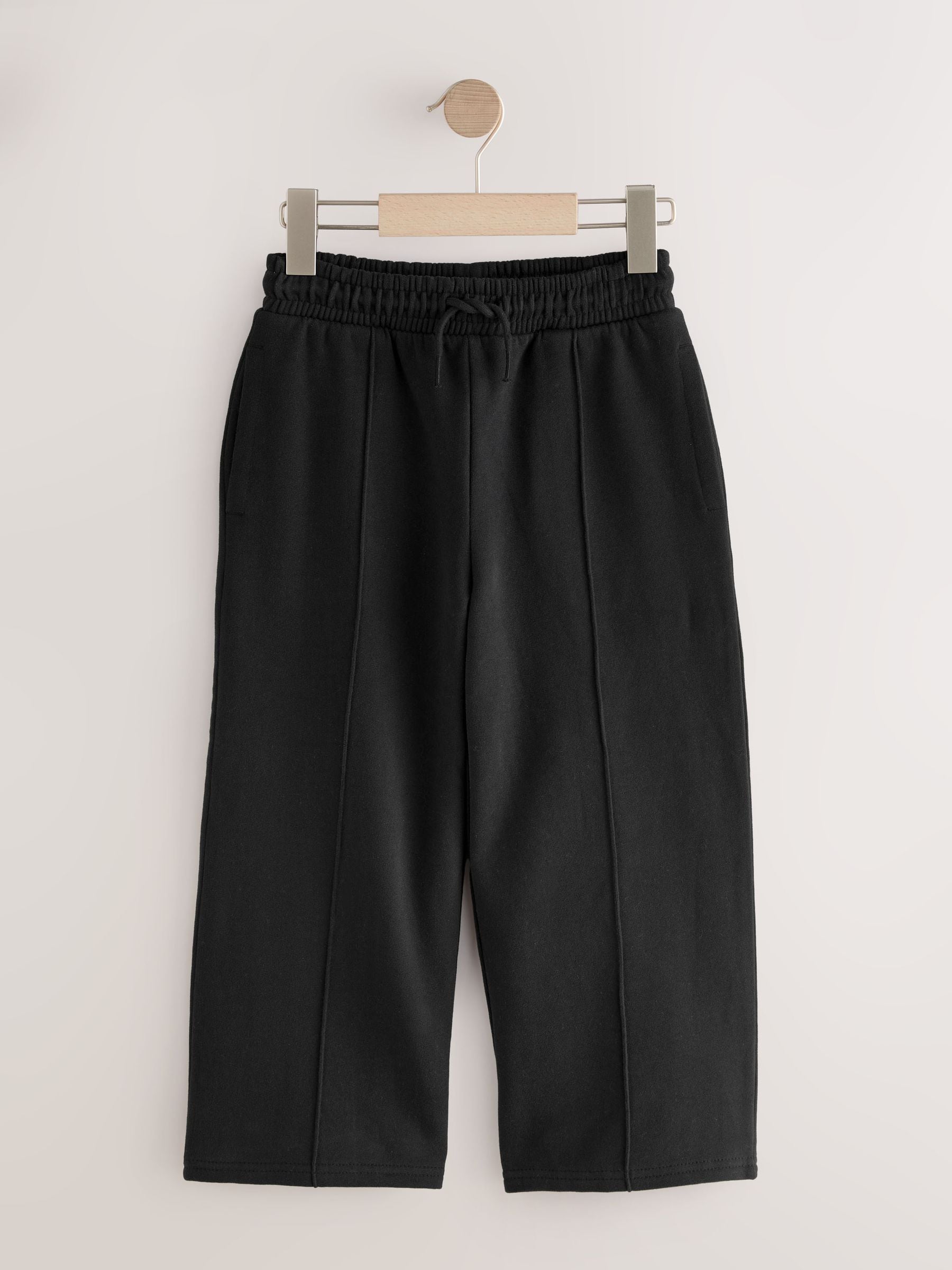 Zwart - Joggingbroek met wijde pijpen (3-16jr)