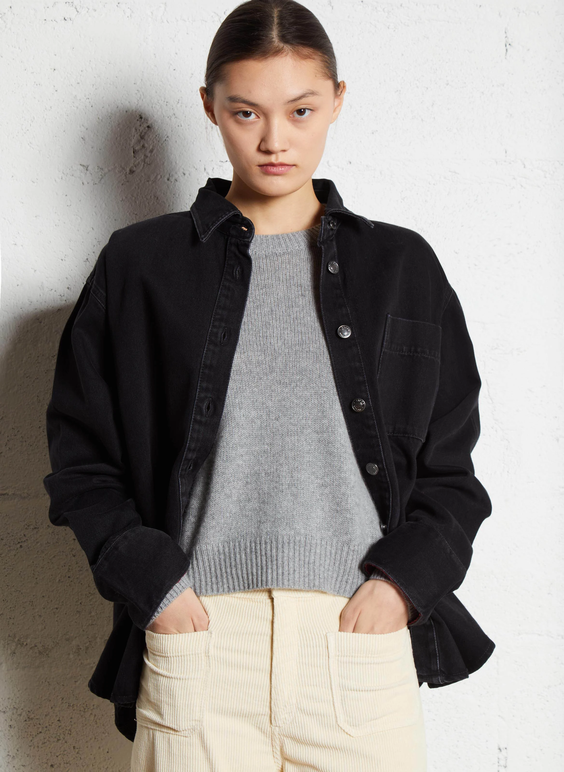 JIMMY - Chemise jean en coton | Noir