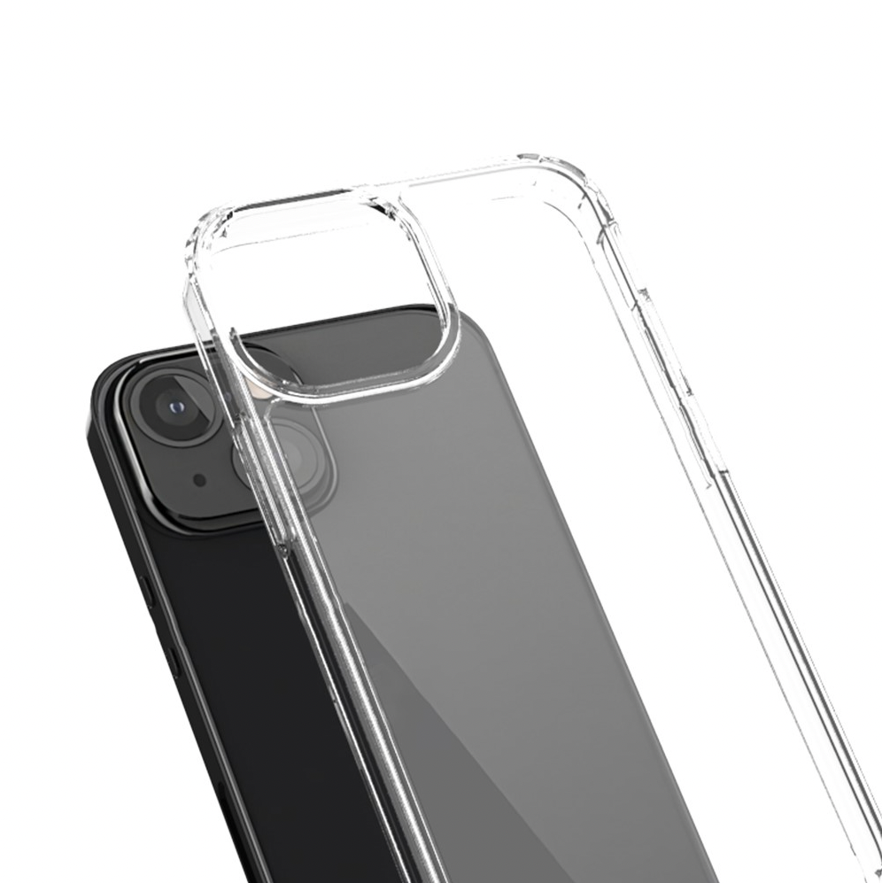 iPhone 13 Mini Hybrid Hülle TPU Bumper   Acryl Rückseite - Transparent