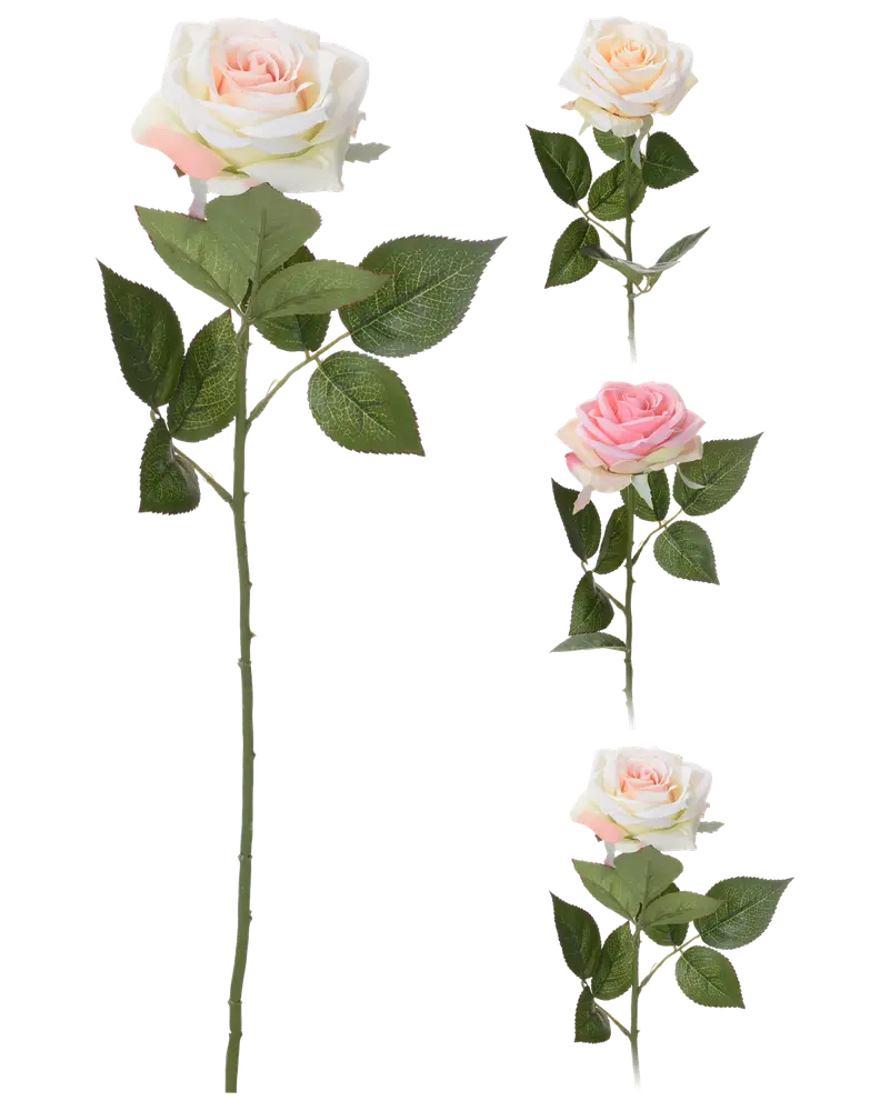 Kunstig rose - 60 cm assorterede farver