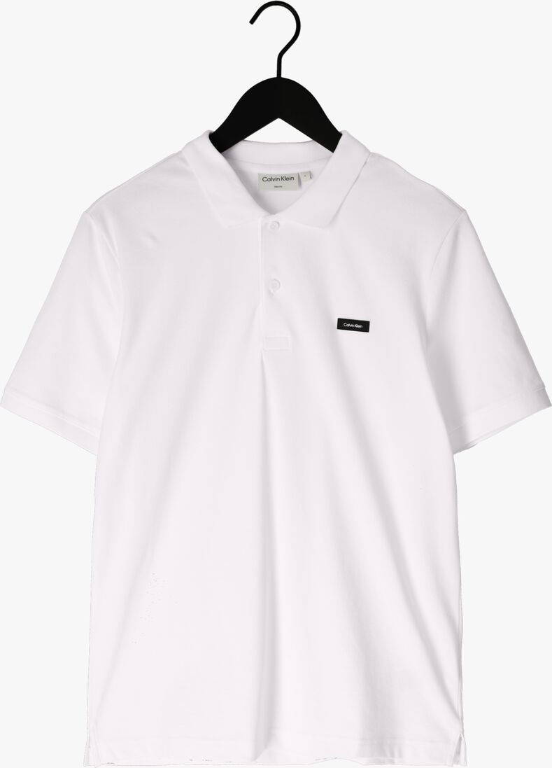 CALVIN KLEIN witte calvin klein polo stretch pique slim button polo