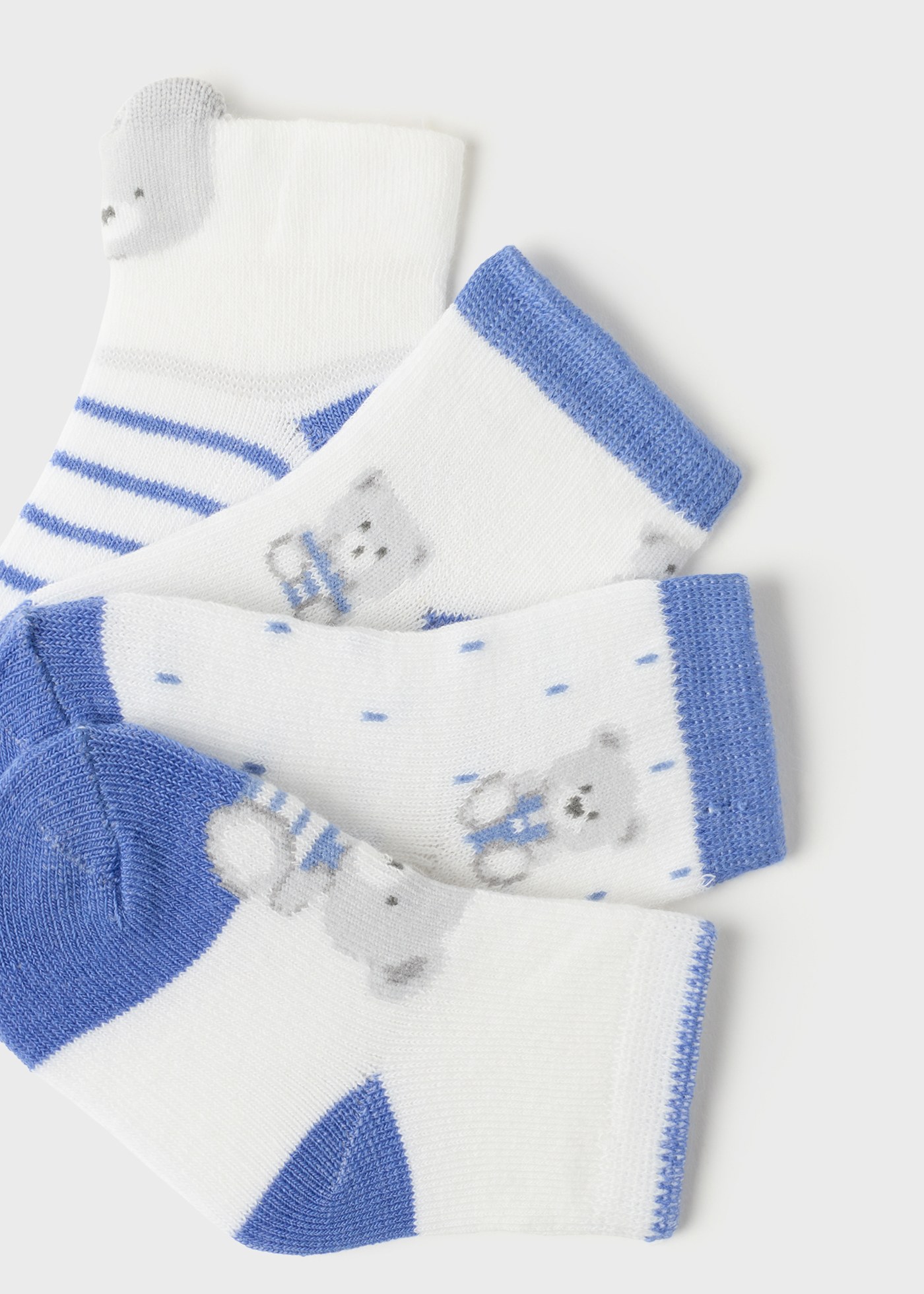 Pacote com 4 pares de meias estampadas para recém-nascidos