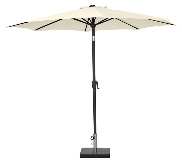 Parasol m/krank og tilt beige Ø300 x H247 cm - Sunlife