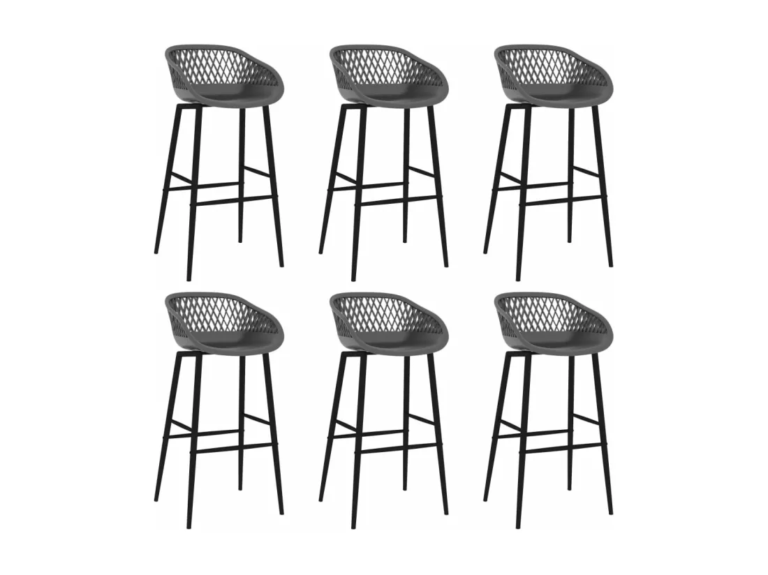 Ensemble de bar 7 pcs Noir et gris