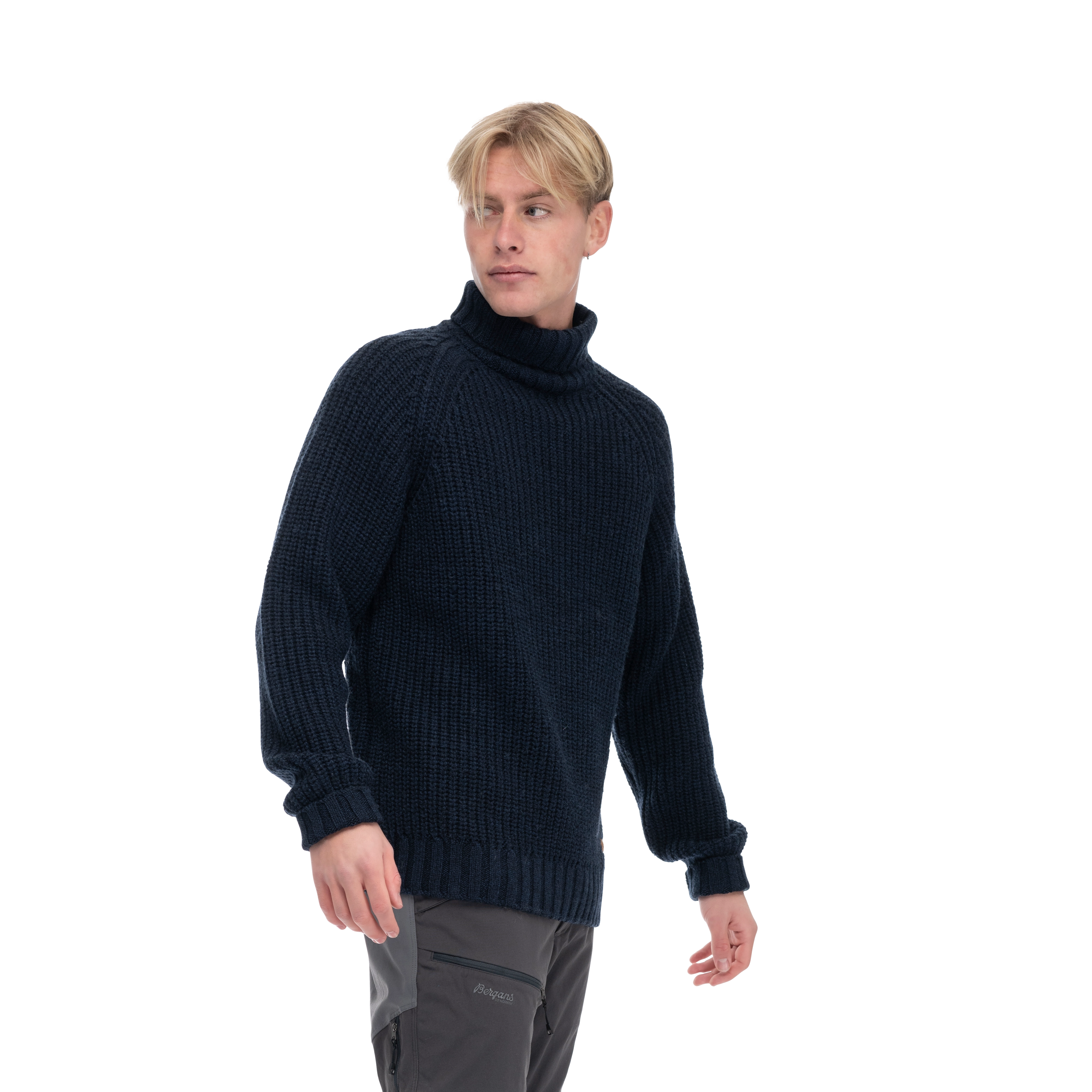 Nordmarka Merino High Neck Jumper Men Navy