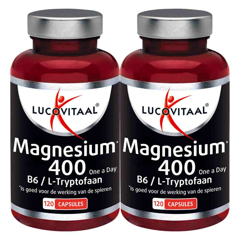 2x Lucovitaal Magnesium 400 met l-tryptofaan120 capsules