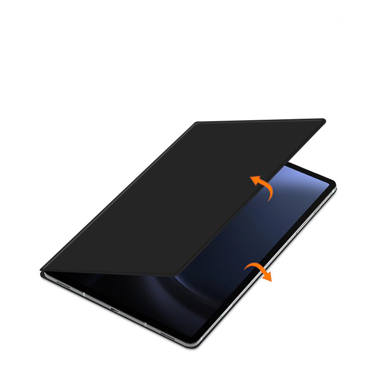 Samsung Galaxy Tab S10 FE / Tab S9 FE / S9 Smart Cover Flip Case Leder Tasche Schutzhülle Magnetcover   S-Pen Halterung - Schwarz