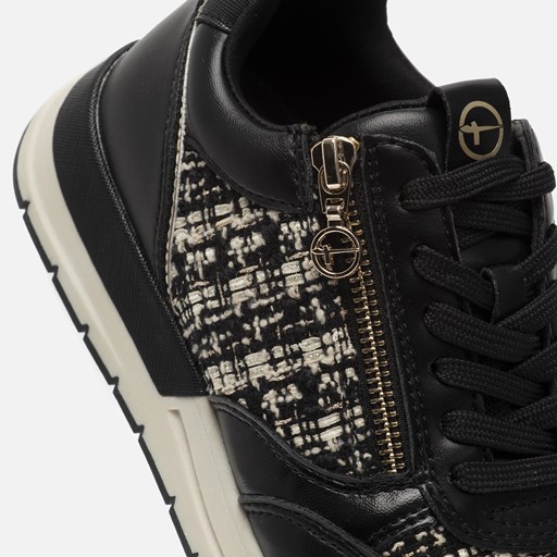 Tamaris Sneakers zwart Textiel