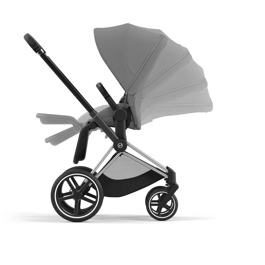 cybex PLATINUM Kombikinderwagen New Priam Chrome Black Mirage Grey