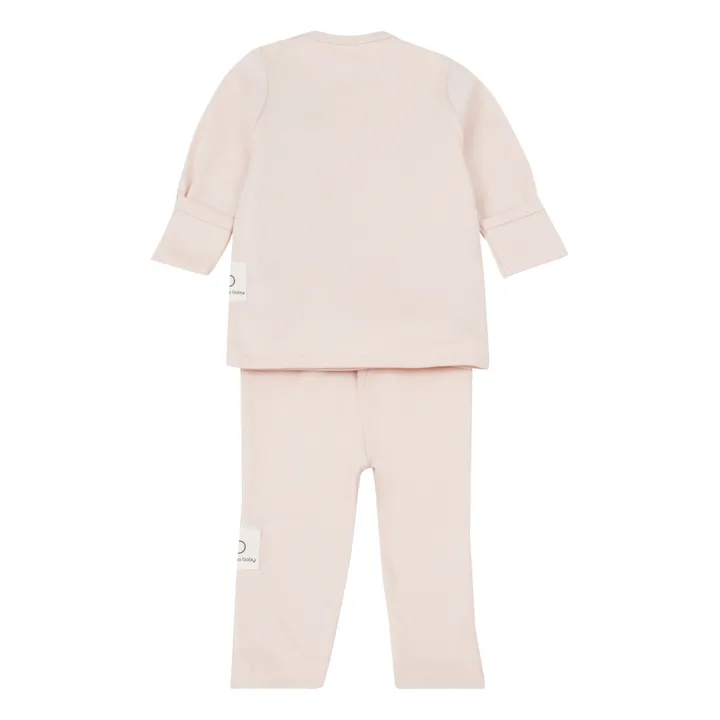 Bamboo Baby Ensemble Kimono et Legging Coton Bio | Rose pâle