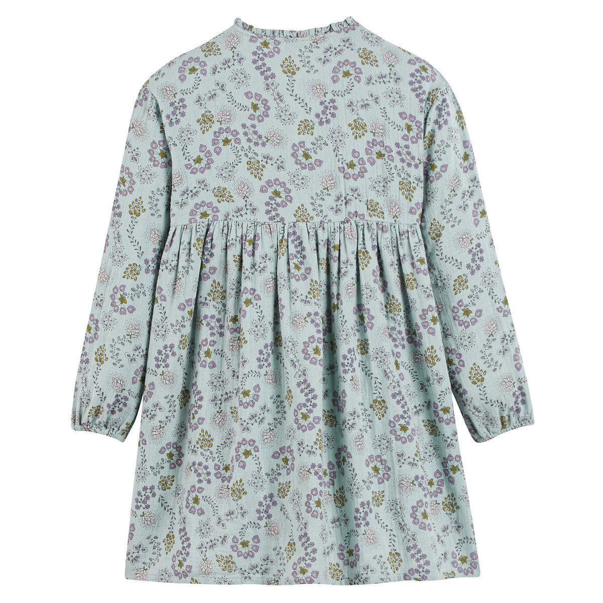 COLEÇÕES LA REDOUTE<br>Vestido com botões em tecido tetra com estampa floral