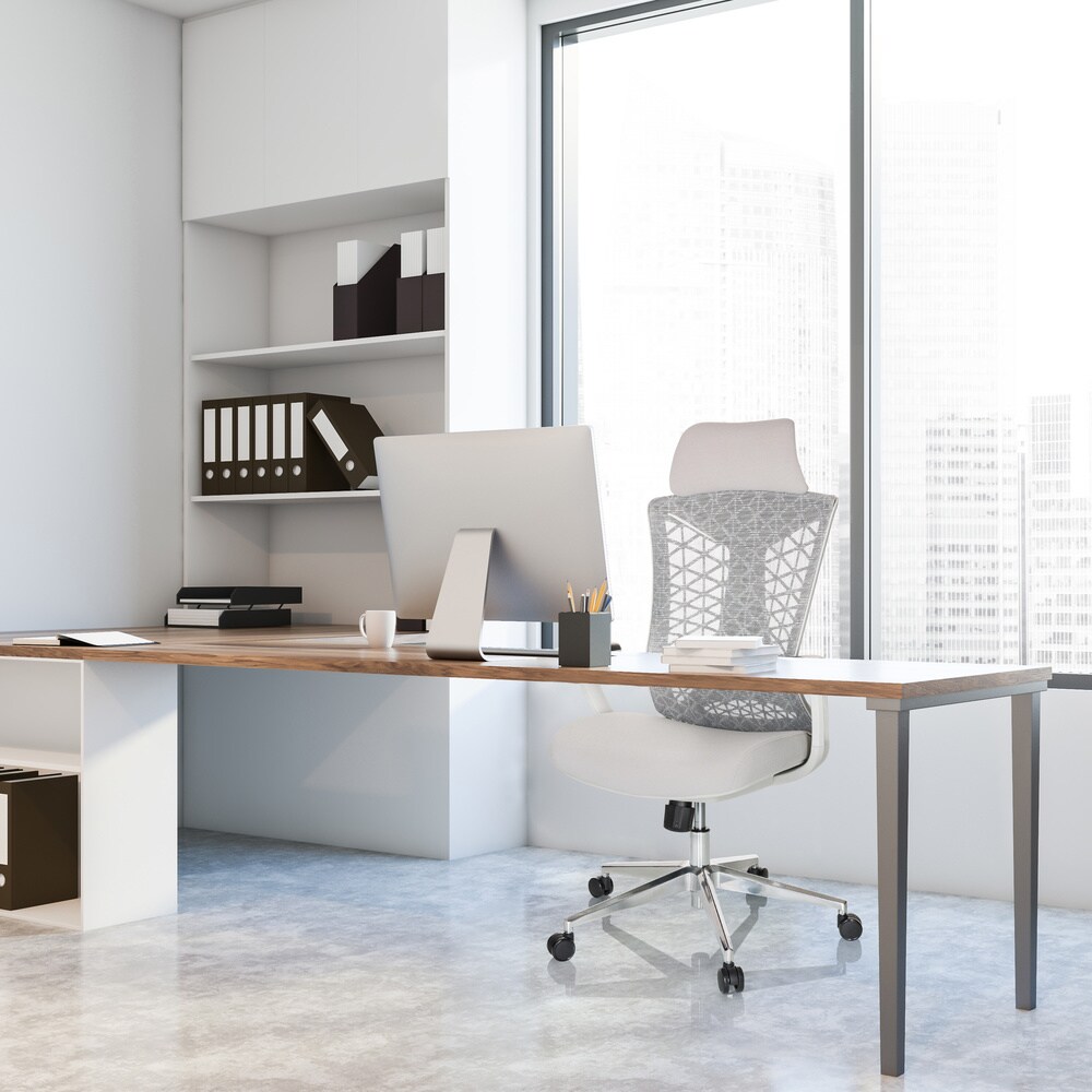 Profi Bürostuhl FALEO W Stoff/Netzstoff mit Armlehnen hjh OFFICE