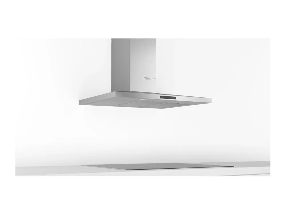 Bosch Serie | 4 DWQ96DM50 - Hætte - skorsten - bredde: 90 cm - dybde: 50 cm - udtrækning og recirkulation (-) - rustfrit stål