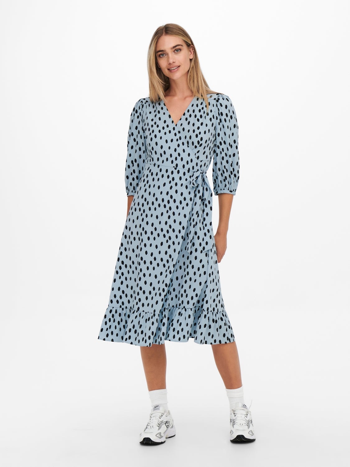ONLOLIVIA Langes Kleid Blue Fog