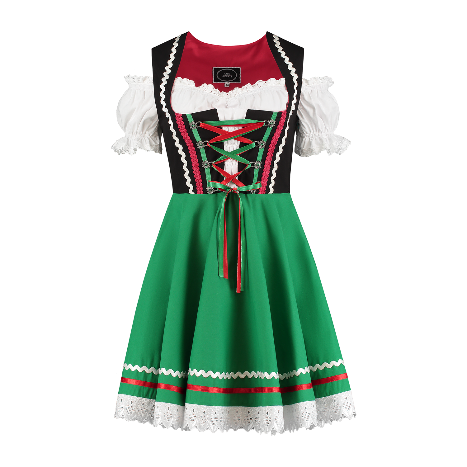 Oktoberfest Dirndl Jurk Oktoberfest Zwart Groen Dames 2 Delig