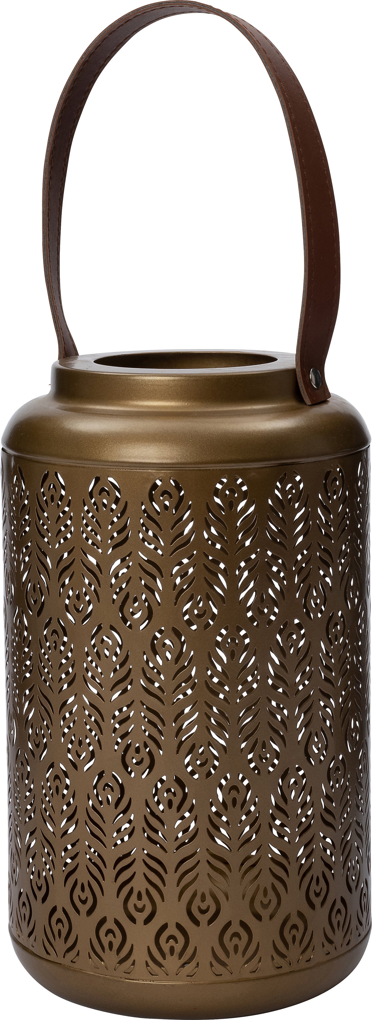 Intratuin windlicht Lanta goud 15 x 15 x 26 cm
