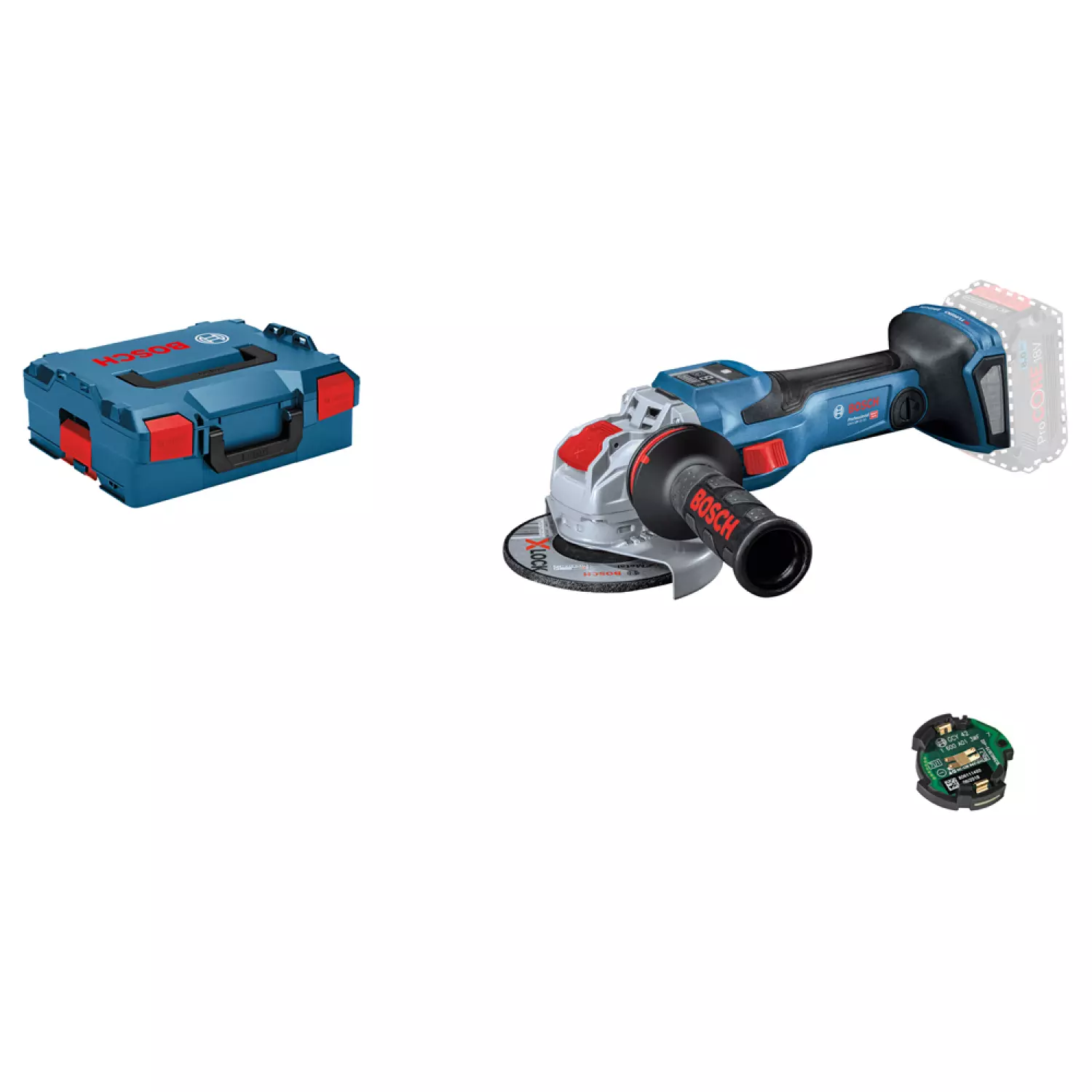 Bosch GWX 18 V-15 SC 18V li-Ion accu BiTurbo X-LOCK Haakse slijper body in L-Boxx - 125 mm - variabel - koolborstelloos