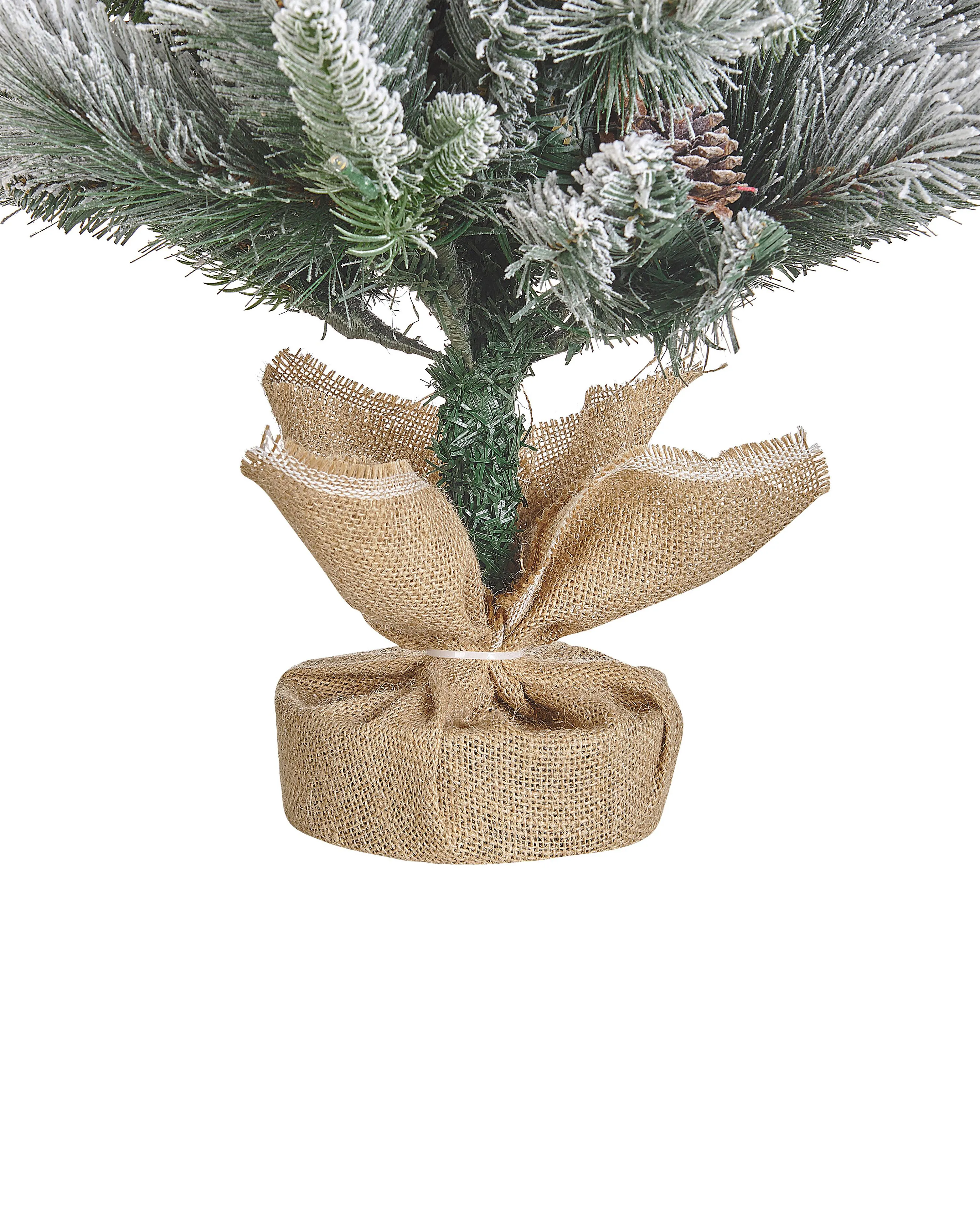 Besneeuwde kunstkerstboom LED MALIGNE 90 cm Wit