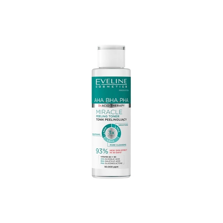 Eveline 3xAcid AHA BHA PHA Miracle Gesichtspeeling-Tonikum 110 ml