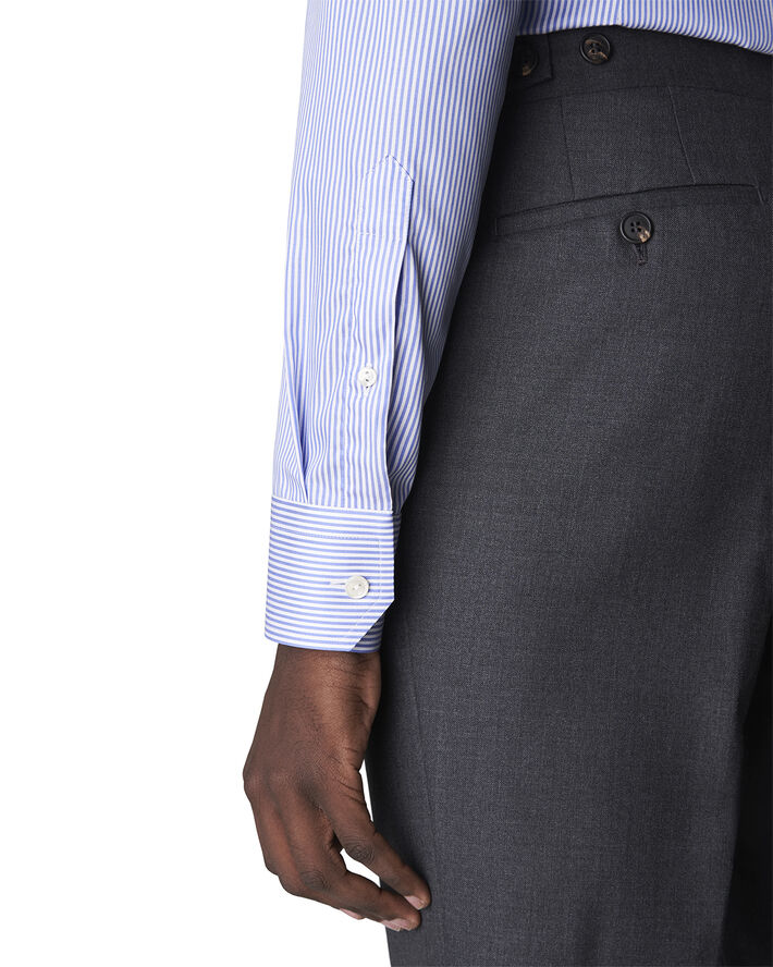 ETON Contemporary Fit Mid Blue Twill Shirt Blå