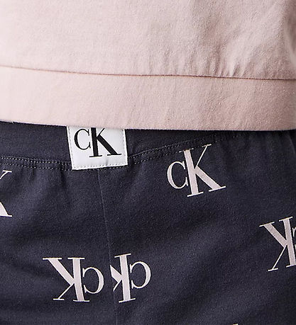 Calvin Klein Natt?j - Rosa/KoksGrå m. Logoer