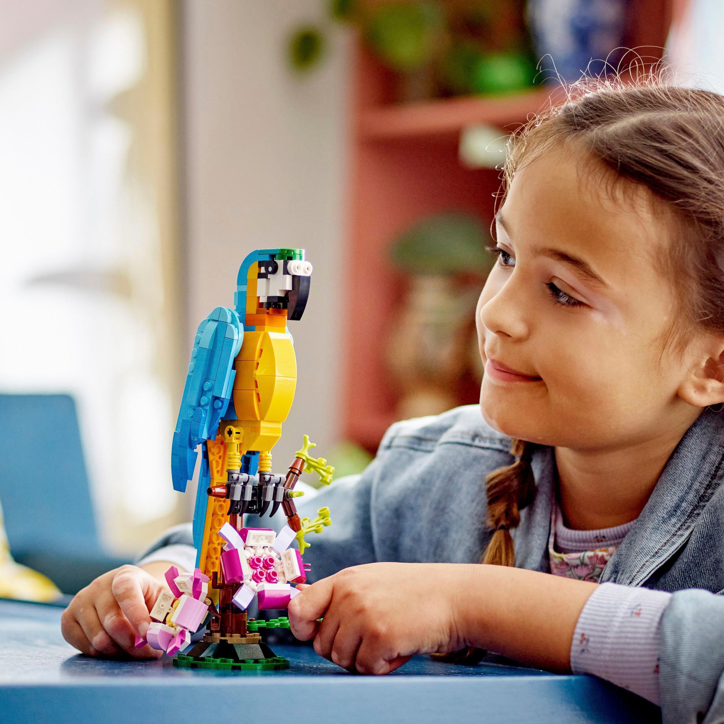 LEGO® Konstruktionsspielsteine »Exotischer Papagei (31136), LEGO® Creator 3in1«