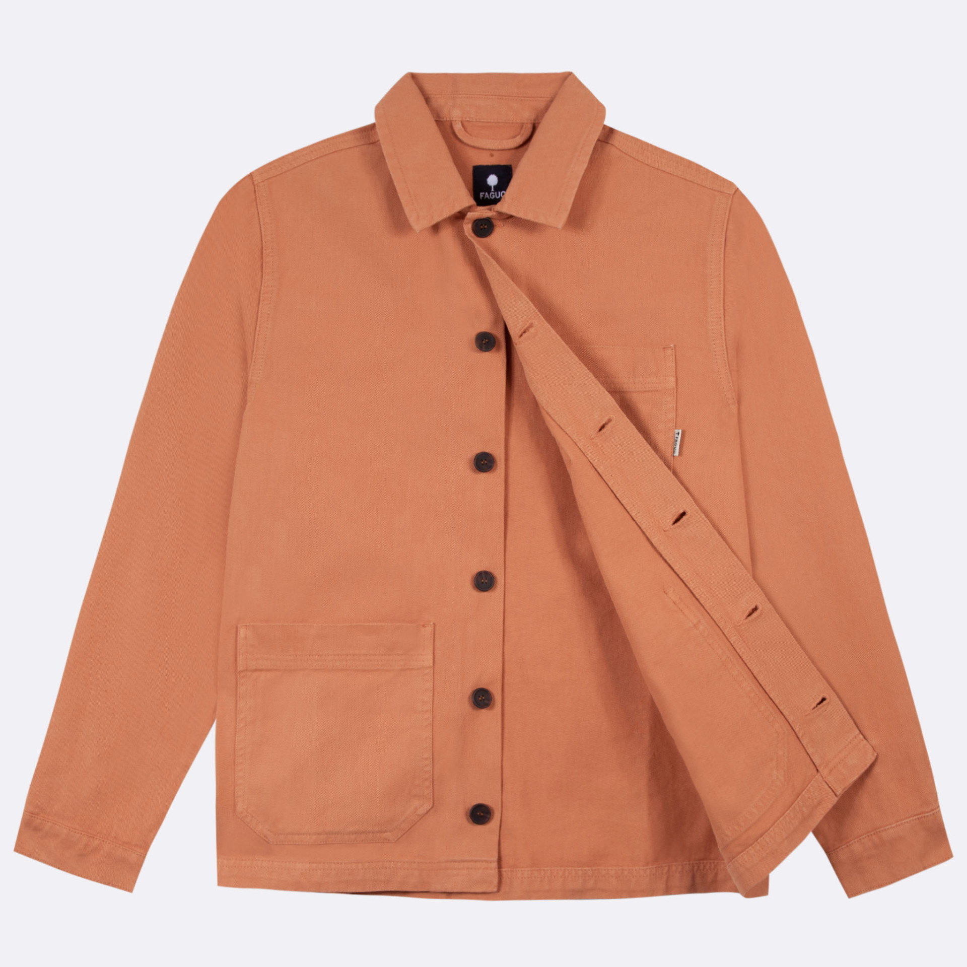 Veste orange coton - modèle lorge