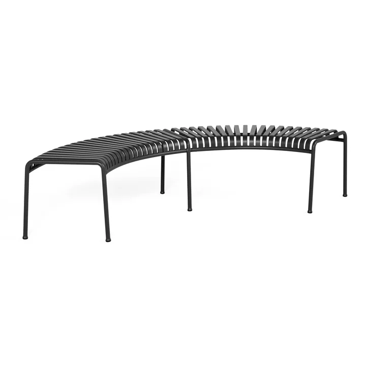 HAY - Palissade Park Bench inkl. Mittelfuss, anthrazit