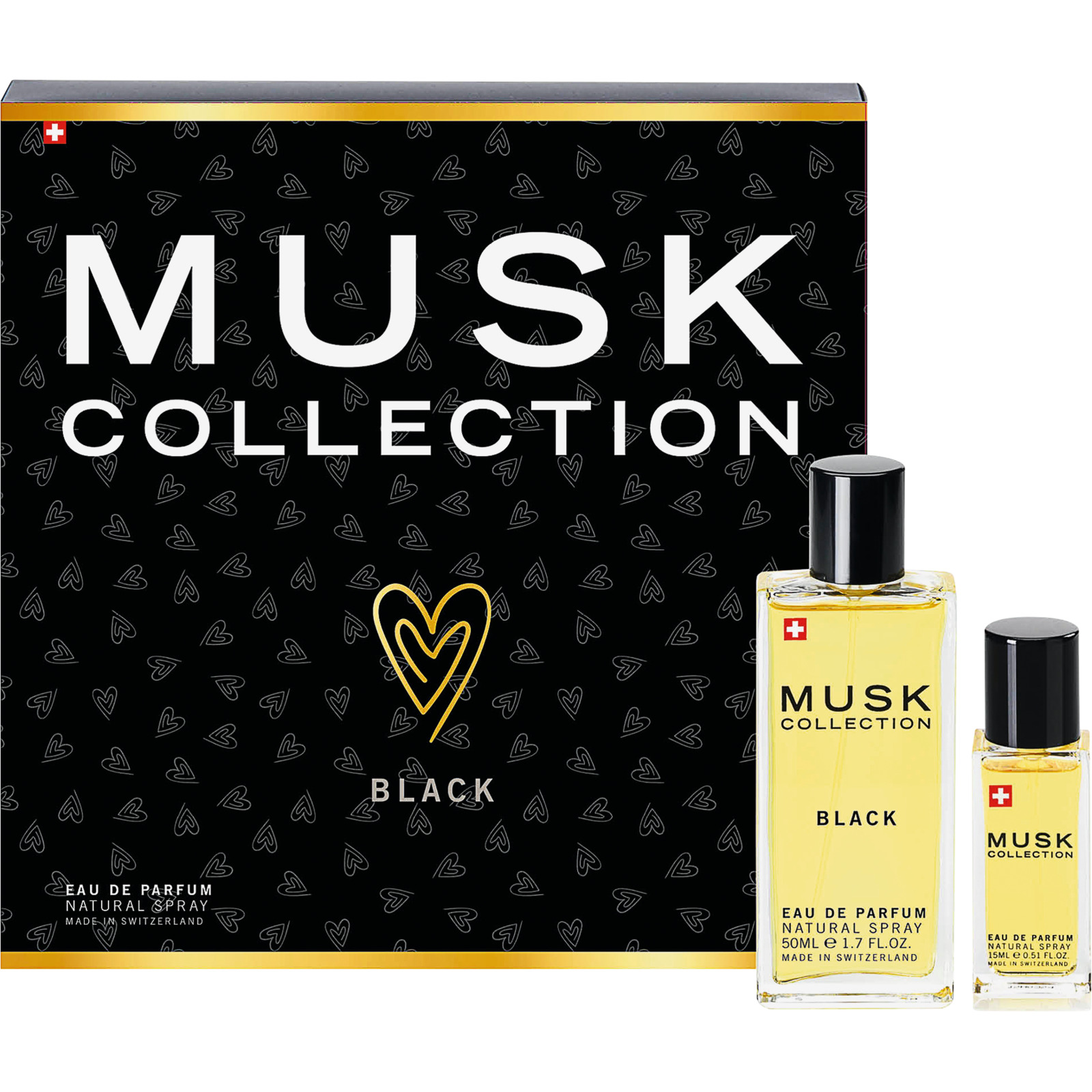 Musk Collection Black Eau de Parfum 50 ml + Mini 15 ml, 2-teilig
