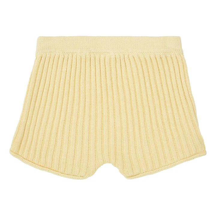 Illoura the Label Short Coton Bio Maille Côtelé | Jaune