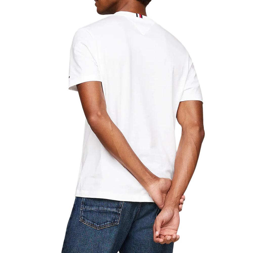 Tommy Hilfiger T-shirt Blanc Homme Tommy Hilfiger Global