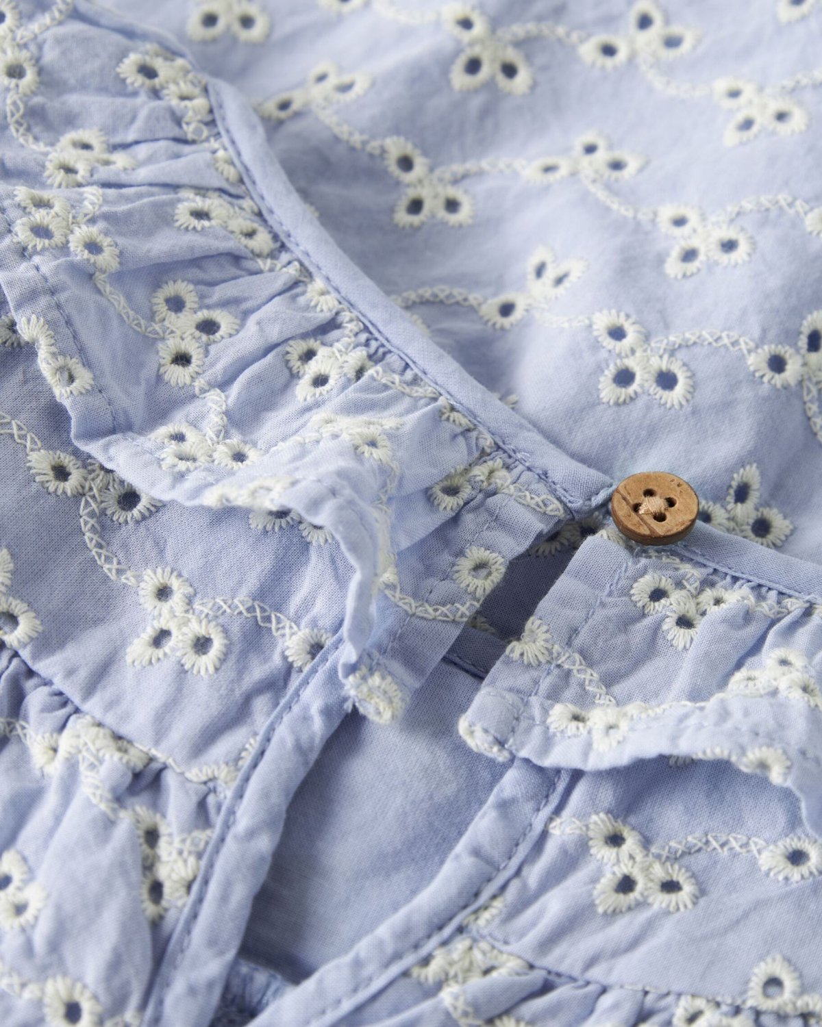 Bluse Barn M/ Volangerkrage – Øko Bomull | NMFTESSIE LS LOOSE SHIRT LIL