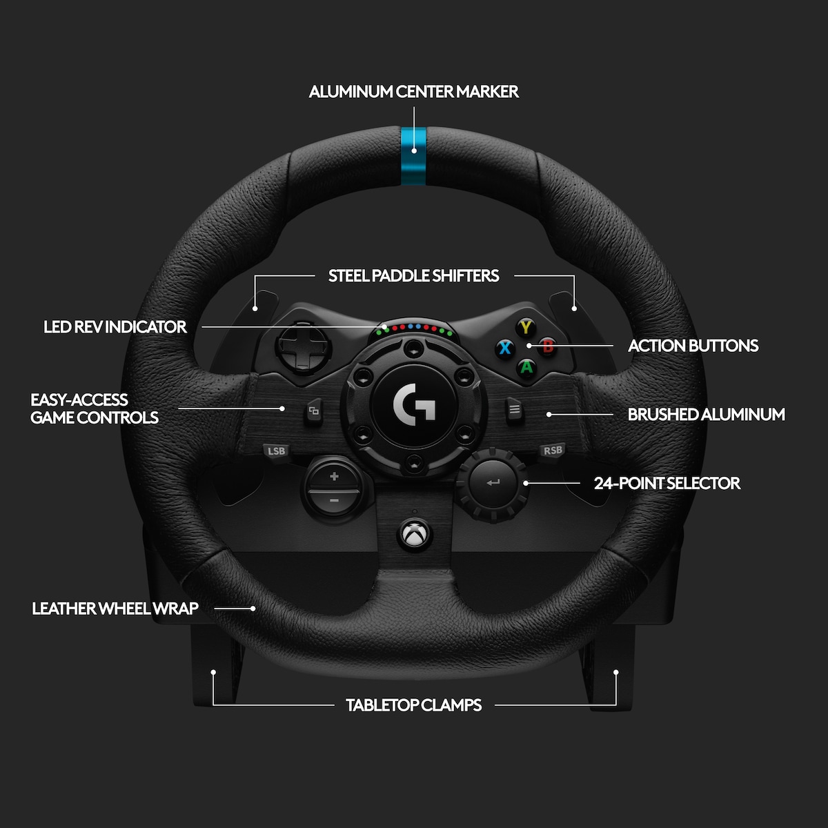 Logitech G923 Xbox racingratt og pedaler