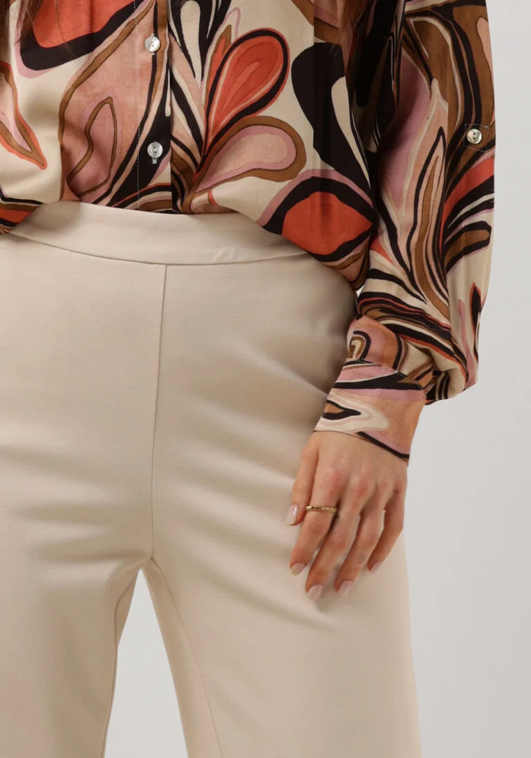 SUMMUM witte summum wijde broek trousers boot cut punto milano (4s2197)