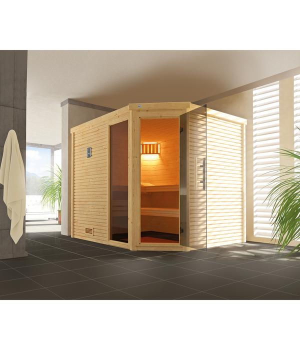 Weka Sauna Cubilis mit Glastür und Fenster