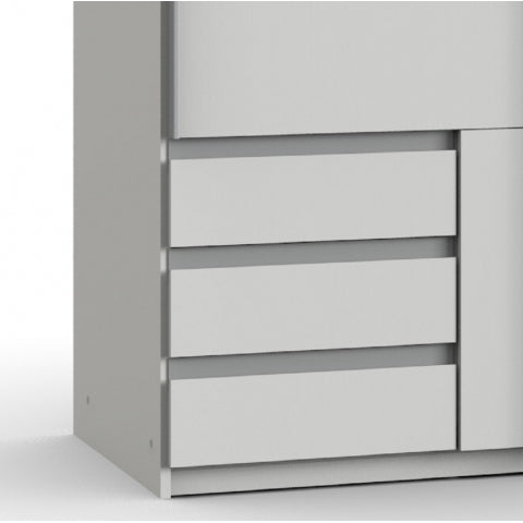 Kledingkast Elsen - Wit - MDF - 135x198x64cm (BxHxD)