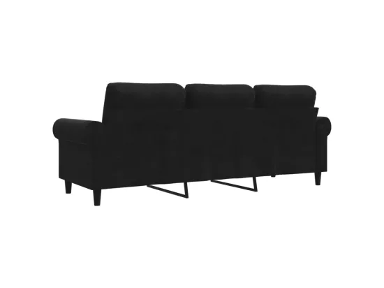 Canapé à 3 places Noir 180 cm Velours