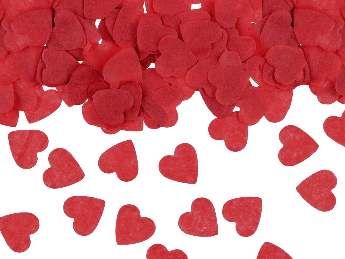 Hart Confetti Kanon Rood 28cm