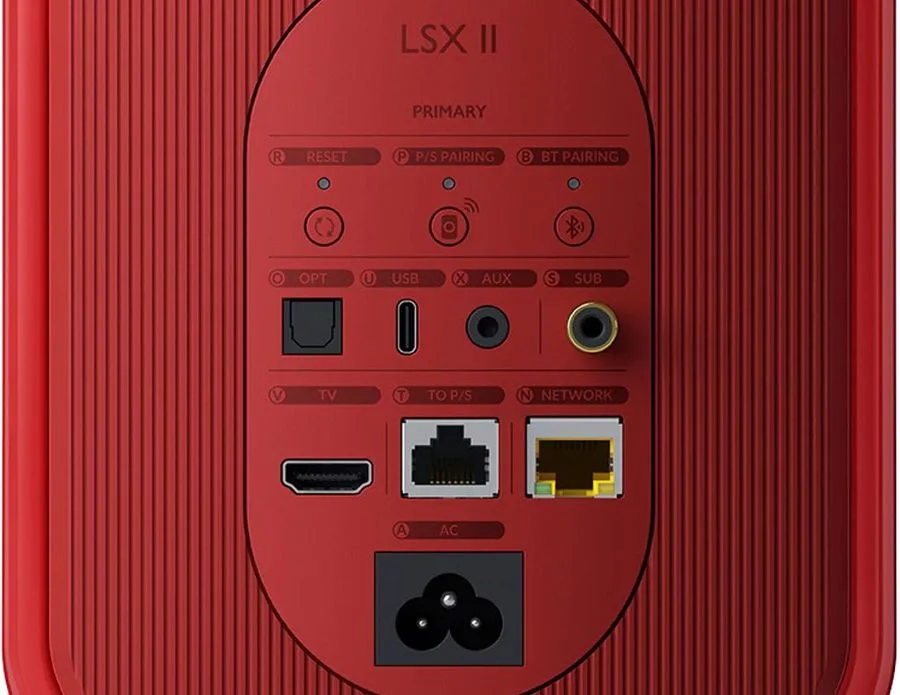 KEF LSX 2 Rouge Enceintes sans fil hi-fi