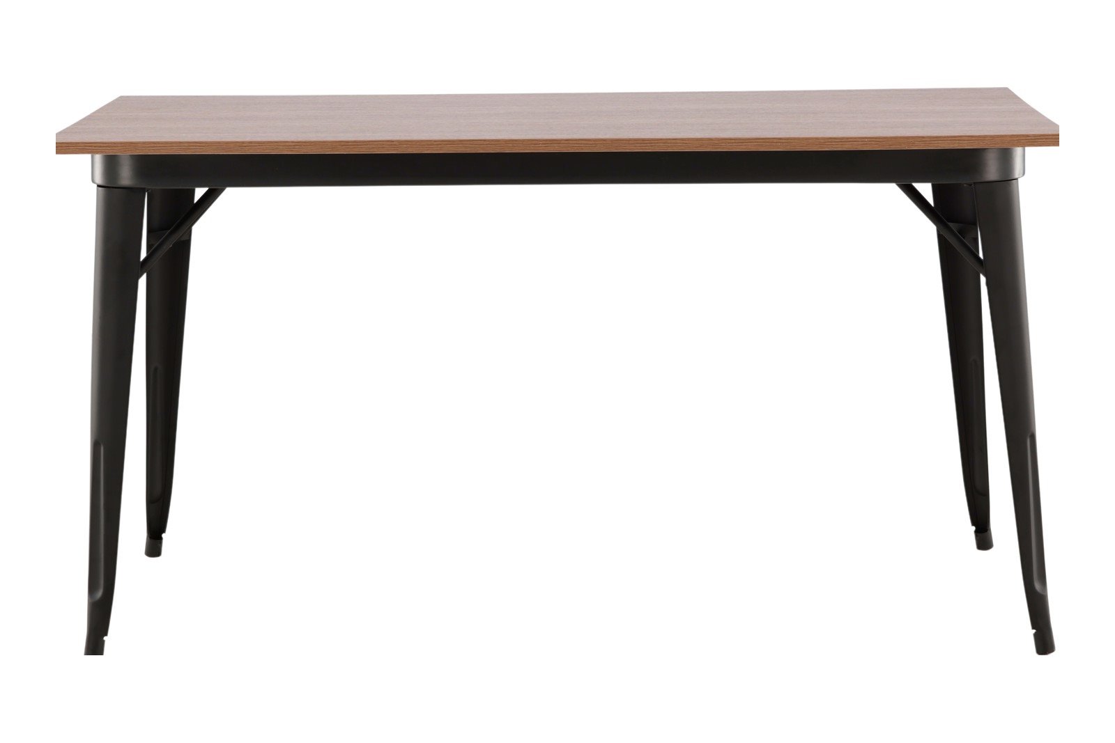 Tempe spisebord Valnøttbeiset med understell i sort stål.