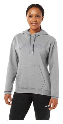 Sweat à capuche Asics Big Logo Gris Femme