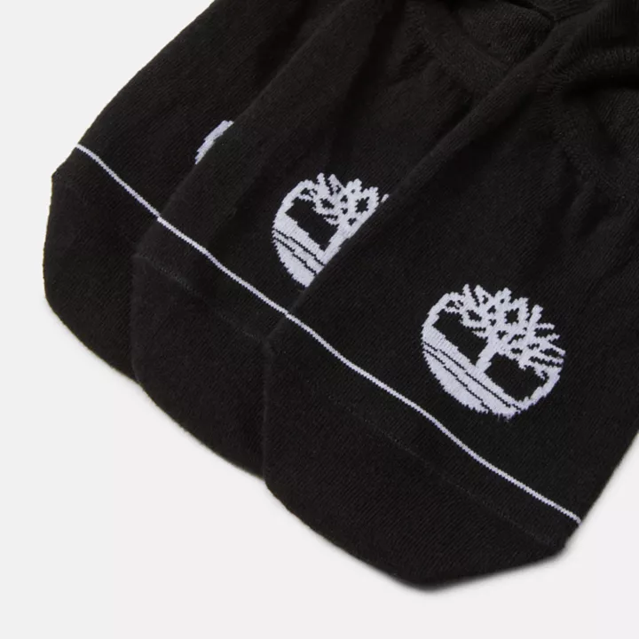 Lot de 3 paires de sous-chaussettes invisibles unisexes Bowden en noir